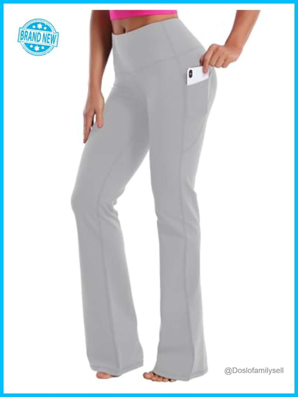 Women's High Waist Bootcut Yoga Pants with Pockets Tummy Control